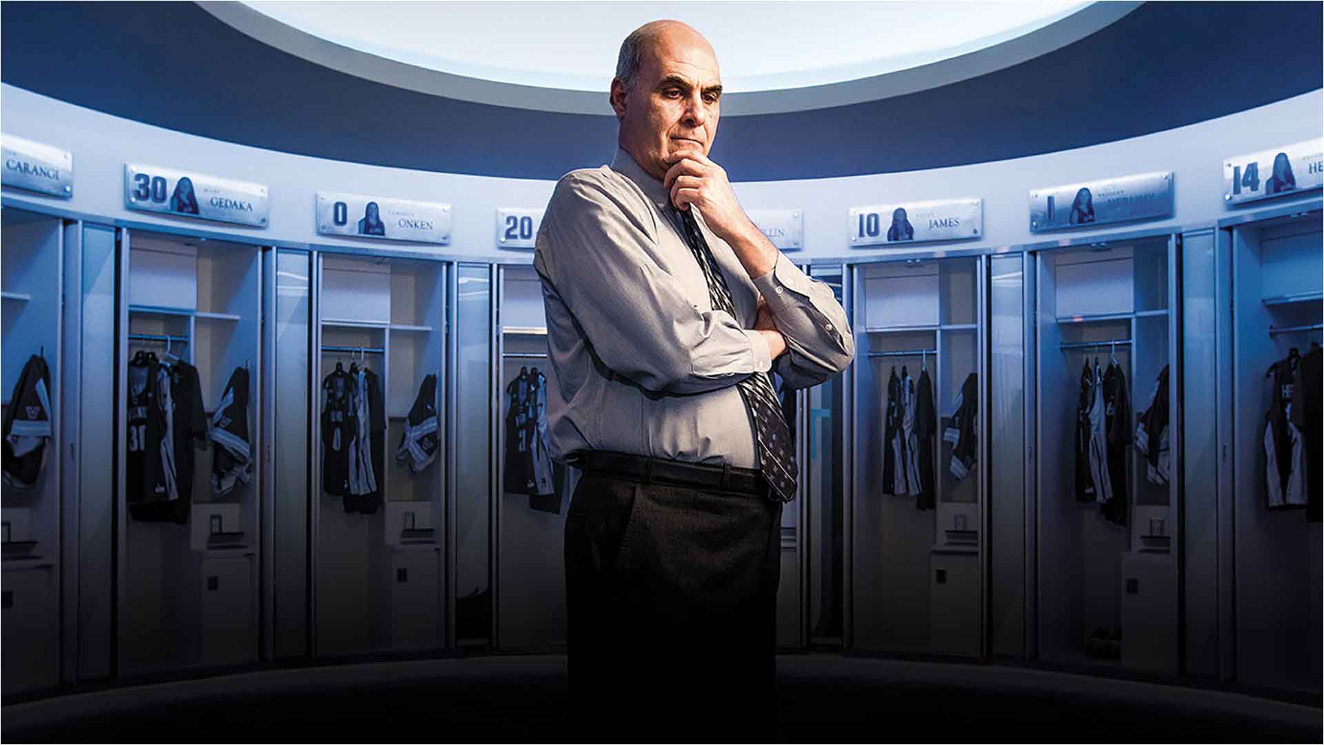 Harry Peretta in locker room