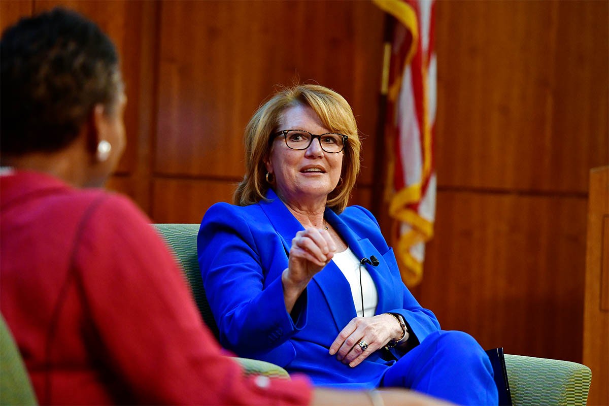 Madeline Bell speaking at an Ignite Your Strengths event