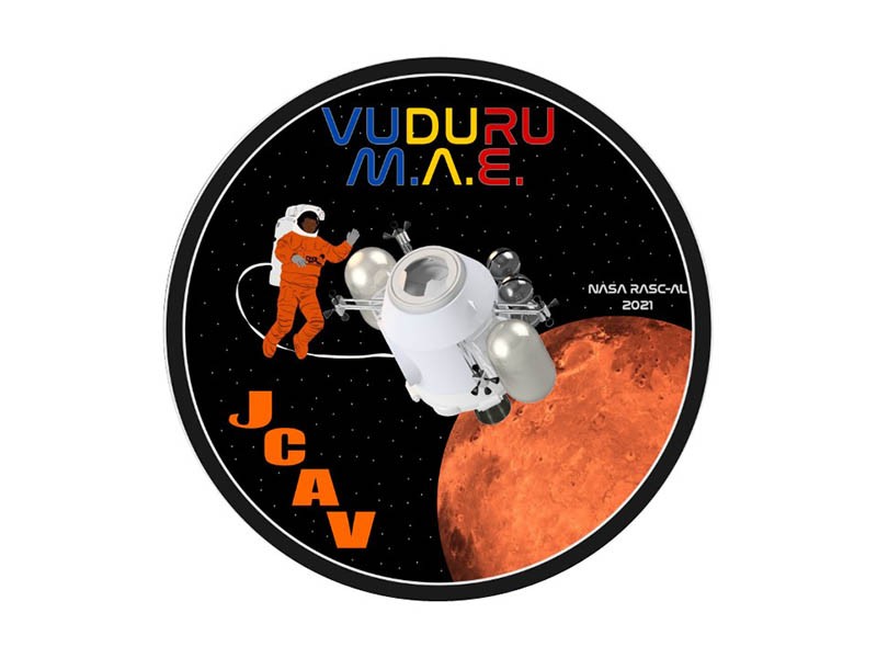 Team VUDURU M.A.E. credits Emily Dupervil ’22 VSB for her artistic contributions to the mission logo. Team VUDURU M.A.E. credits Emily Dupervil ’22 VSB for her artistic contributions to the mission logo.