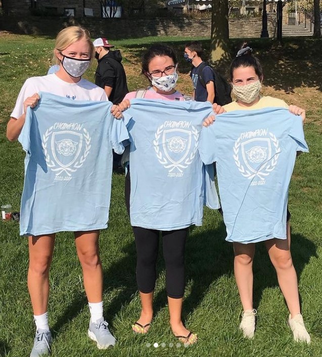 Three female students posing for kanjam champs photo