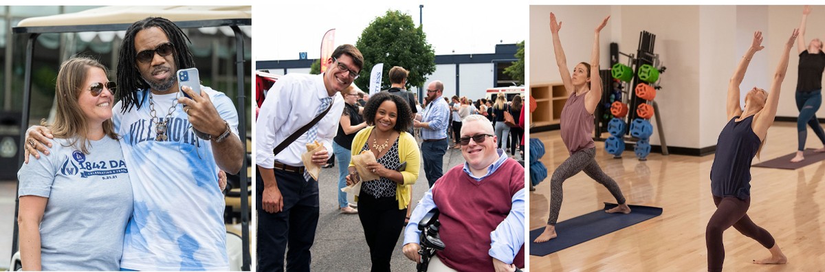 Photos of Villanova employees together.