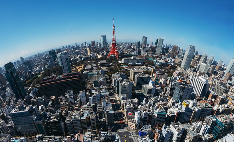 An aerial image of Tokyo. An aerial image of Tokyo.