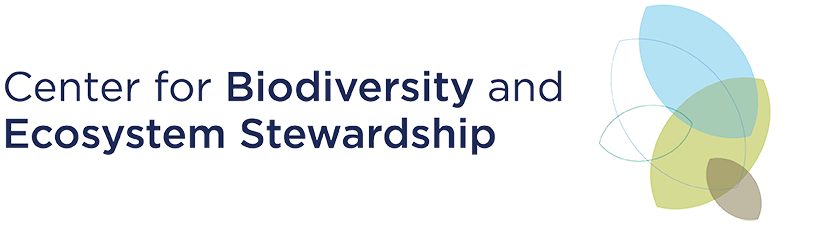 "Center for Biodiversity and Ecosystem Stewardship" as stylized text with graphic element on the right. "Center for Biodiversity and Ecosystem Stewardship" as stylized text with graphic element on the right.
