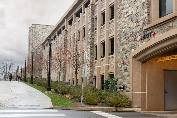 A view of the Ithan parking garage.