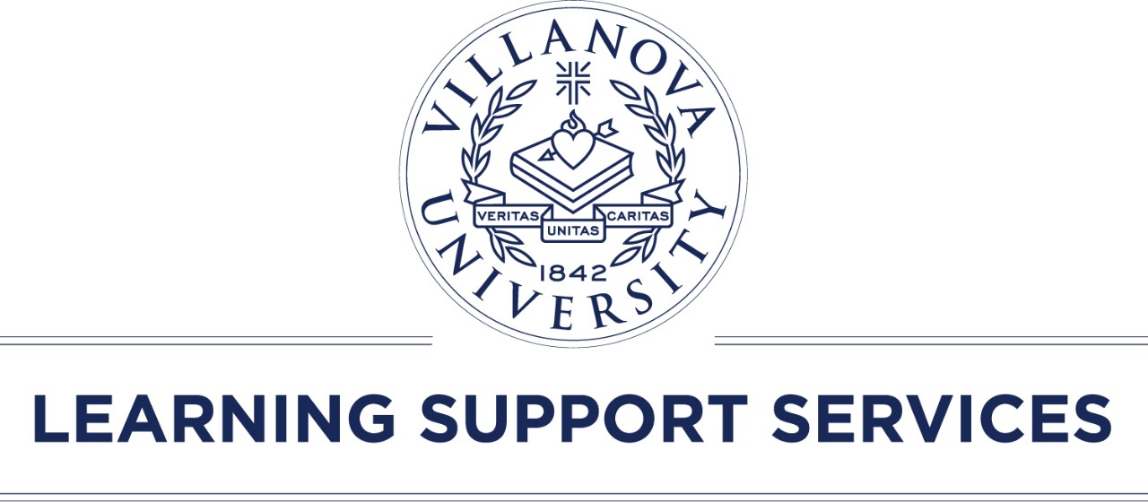 LSS Logo Image of LSS Logo, Villanova University Crest with Learning Support Services written underneath