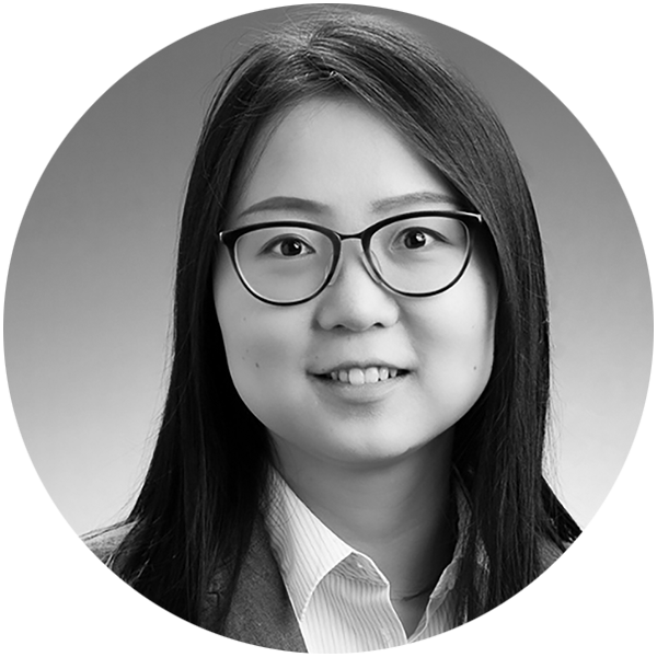 black-and-white headshot of Xue Qin