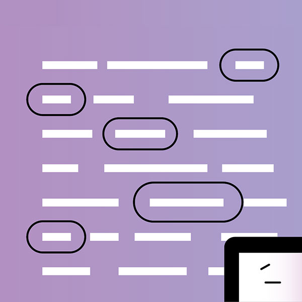 an illustration depicts natural language processing